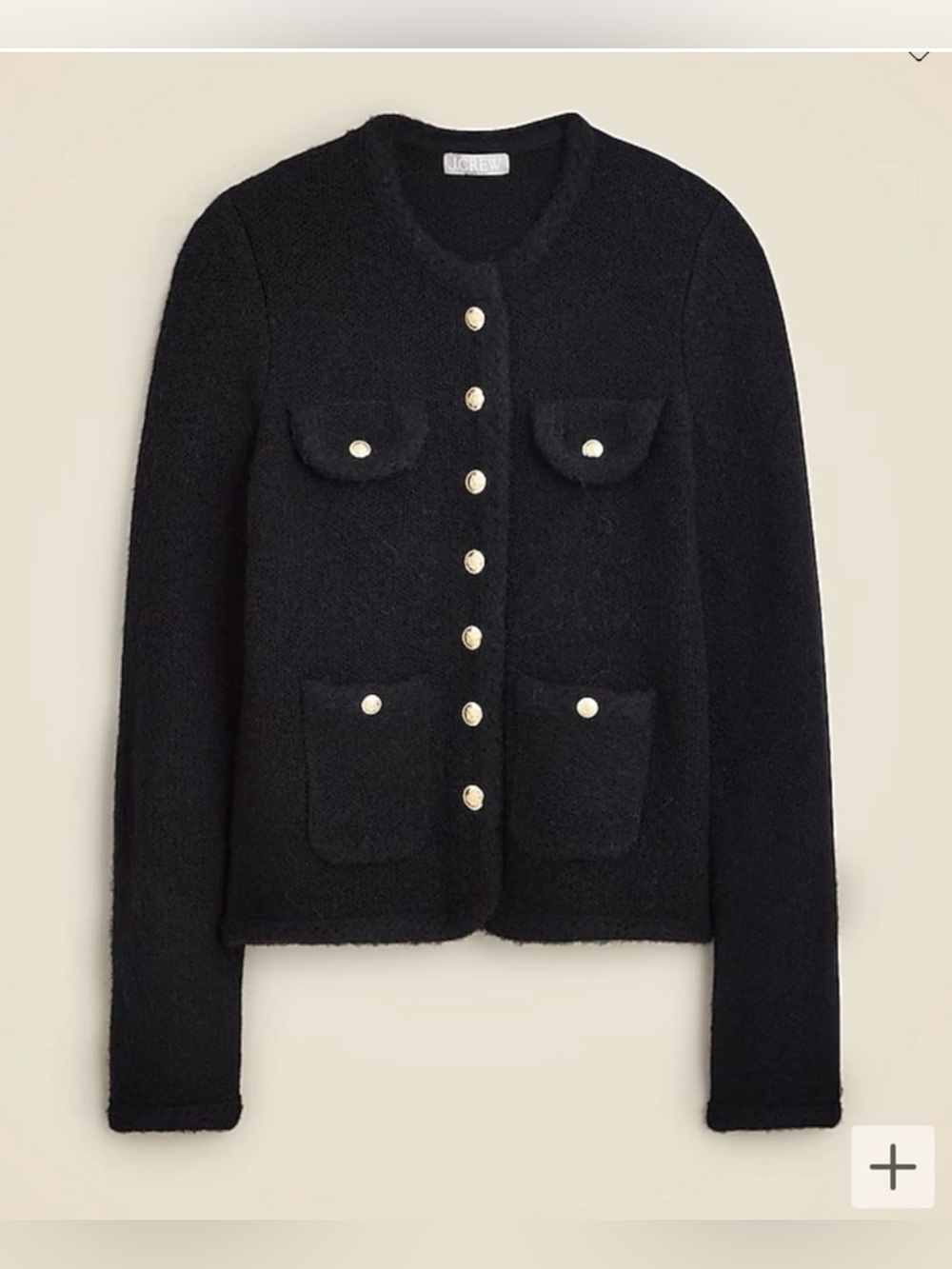 J.Crew Textured sweater lady jacket in black - Picture 2 of 9